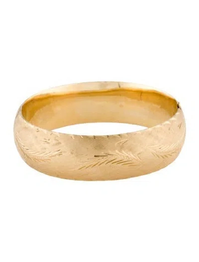 Pre-owned Bracelet 14k Vintage Hinged Bangle , 7" In Multi