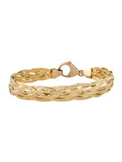 Pre-owned Bracelet 14k Weave , 6.5" In Multi