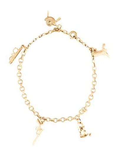 Pre-owned Bracelet 14k Western Charm , 7" In Multi