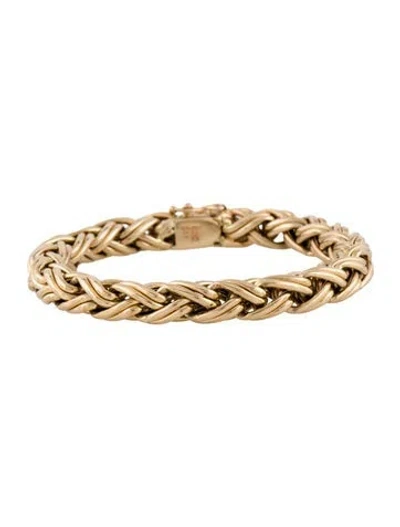 Pre-owned Bracelet 14k Wheat Chain , 6.5" In Multi