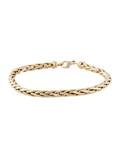 Pre-owned Bracelet 14k Wheat Chain , 6.75" In Multi
