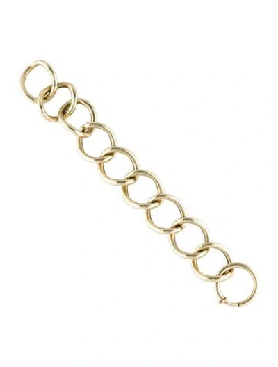 Pre-owned Bracelet 14k Wide Curb Link , 7.5" In Multi