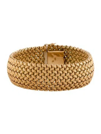 Pre-owned Bracelet 14k Woven Link , 6.5" In Multi