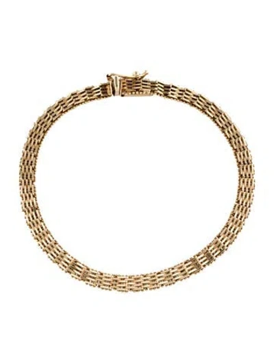 Pre-owned Bracelet 14k Woven Link , 7" In Multi