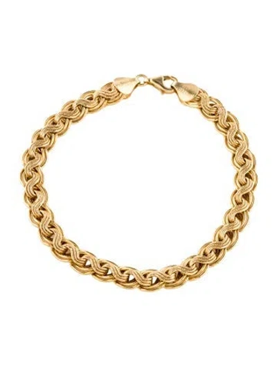 Pre-owned Bracelet 14k Woven Link , 7.75" In Multi