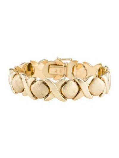 Pre-owned Bracelet 14k Xo Link , 7" In Multi