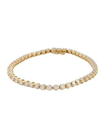 Pre-owned Bracelet 14kj 3.92ctw Diamond Line , 7" In Multi