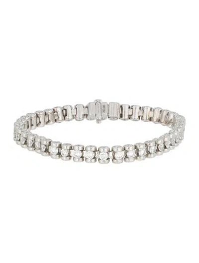Pre-owned Bracelet 18k 10.00ctw Diamond Tennis Link , 7" In Multi