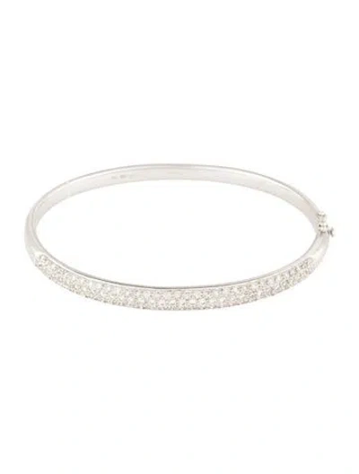 Pre-owned Bracelet 18k 1.00ctw Diamond Bangle , 6.75" In Multi