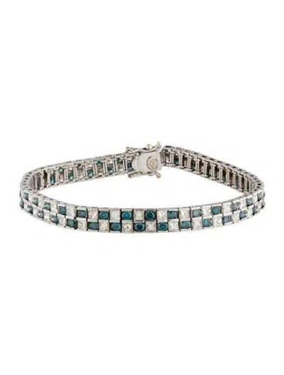 Pre-owned Bracelet 18k 10.89ctw Diamond Link , 7.25" In Multi