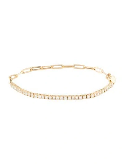 Pre-owned Bracelet 18k 1.08ctw Diamond Link , 7" In Multi