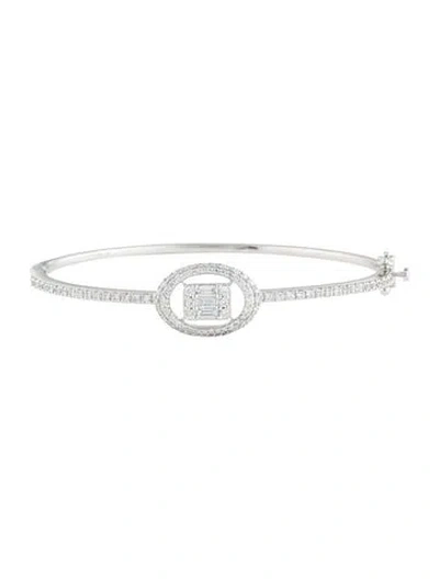 Pre-owned Bracelet 18k 1.10ctw Diamond Bangle, 6.25" In Multi