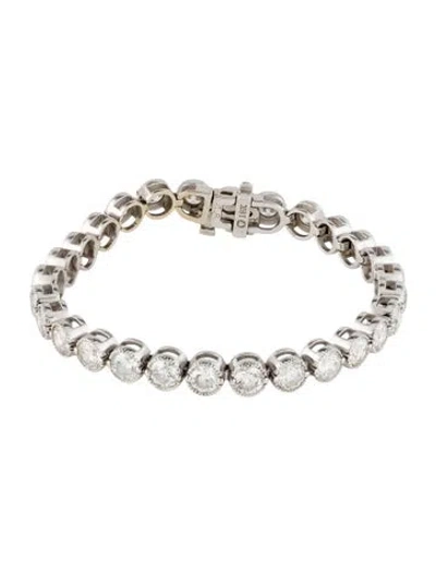 Pre-owned Bracelet 18k 11.46 Ctw Diamond Link , 6.25" In Multi
