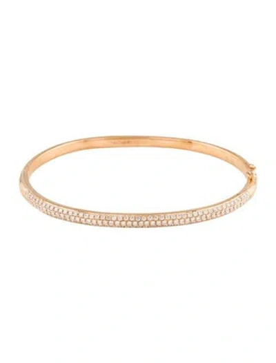 Pre-owned Bracelet 18k 1.16ctw Diamond Bangle, 6.75" In Multi