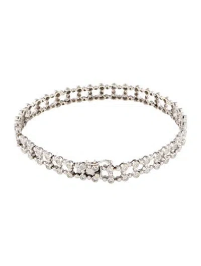 Pre-owned Bracelet 18k 1.17ctw Diamond Link , 7" In Multi