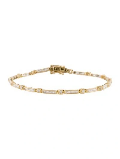 Pre-owned Bracelet 18k 1.22ct Diamond Link , 6.5" In Multi