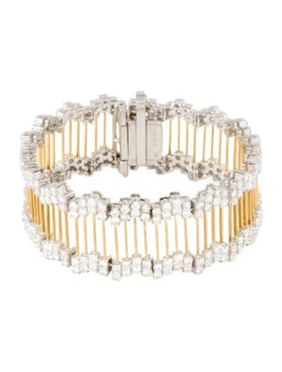 Pre-owned Bracelet 18k 13.00ct Diamond Link , 6.5" In Multi