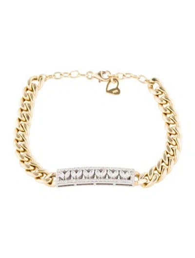 Pre-owned Bracelet 18k 1.40ctw Diamond Bar Link , 6.5" In Multi