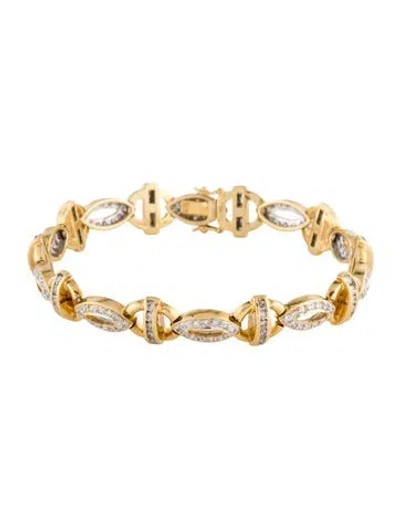 Pre-owned Bracelet 18k 1.53ctw Diamond Link , 7" In Multi