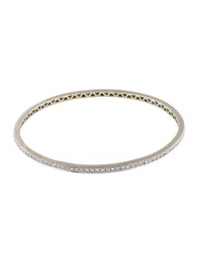 Pre-owned Bracelet 18k 1.62ctw Diamond Bangle, 8" In Multi