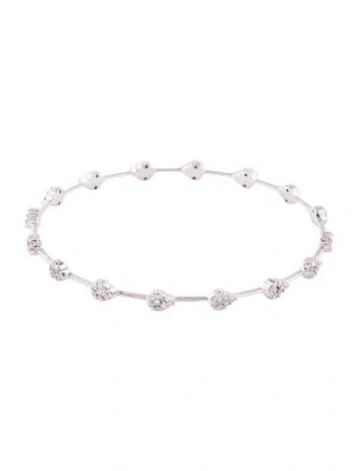 Pre-owned Bracelet 18k 1.63ctw Diamond Bangle , 7.5" In Multi