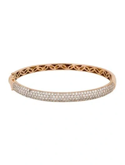 Pre-owned Bracelet 18k 1.67ctw Diamond Bangle , 6.5" In Multi