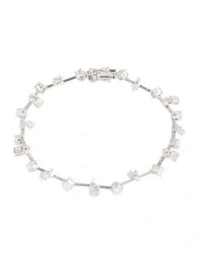 Pre-owned Bracelet 18k 1.70ctw Diamond Station , 7.25" In Multi