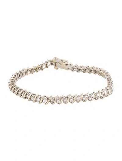 Pre-owned Bracelet 18k 1.75tw Diamond Link , 7" In Multi