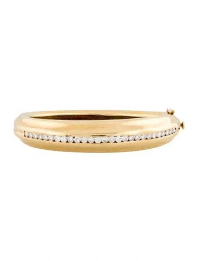 Pre-owned Bracelet 18k 1.77ctw Diamond Bangle , 6" In Multi