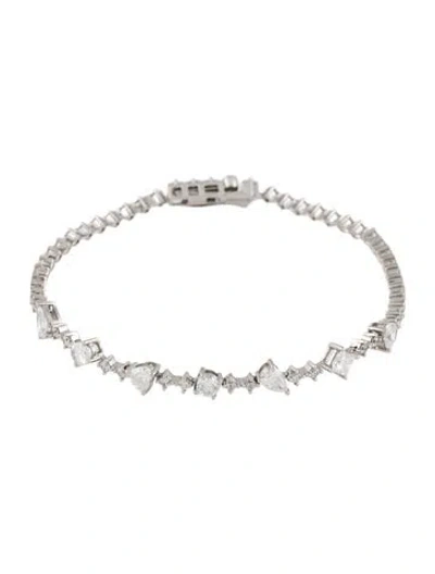 Pre-owned Bracelet 18k 1.83ctw Lab-grown Diamond Tennis Link , 6.25" In Multi