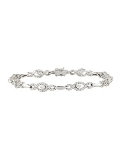 Pre-owned Bracelet 18k 1.87ctw Diamond Link , 6.75" In Multi