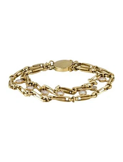 Pre-owned Bracelet 18k 1.89ctw Diamond Link , 6.5" In Multi