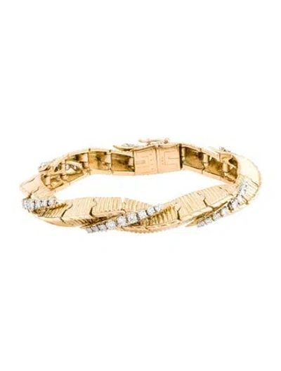 Pre-owned Bracelet 18k 2.13ctw Diamond Link , 6.5" In Multi