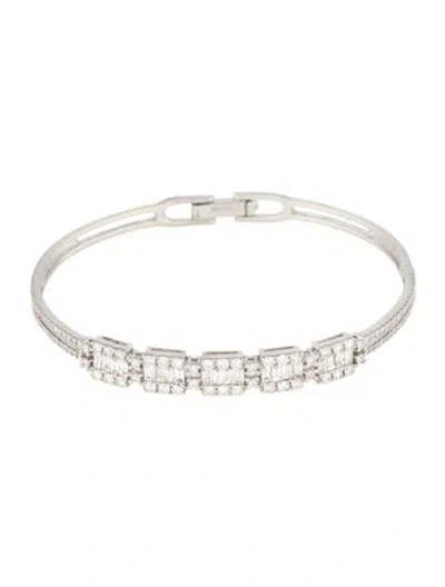 Pre-owned Bracelet 18k 2.30ctw Diamond Bangle , 6.5" In Multi