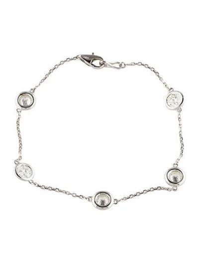 Pre-owned Bracelet 18k 2.35ctw Diamond Station , 6.75" In Multi
