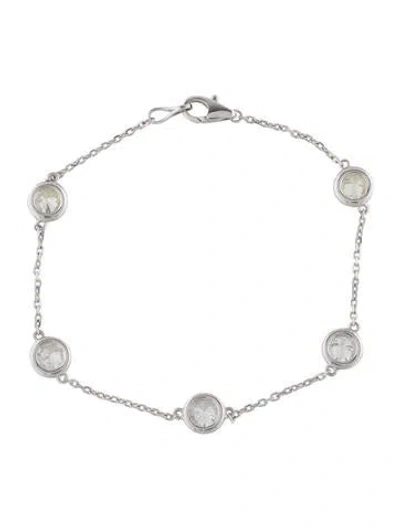 Pre-owned Bracelet 18k 2.52ctw Lab-grown Diamond Station , 7" In Multi