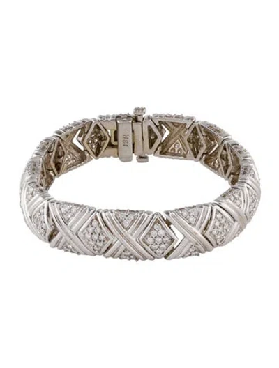 Pre-owned Bracelet 18k 2.53ctw Diamond Link , 6.5" In Multi