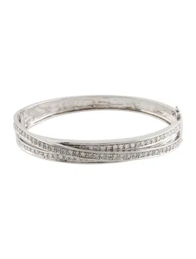 Pre-owned Bracelet 18k 2.55ctw Diamond Bangle , 7.5" In Multi