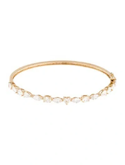 Pre-owned Bracelet 18k 2.84ctw Diamond Bangle , 6" In Multi