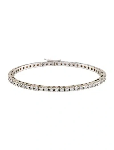 Pre-owned Bracelet 18k 2.85ctw Diamond Flex Bangle, 6.75" In Multi