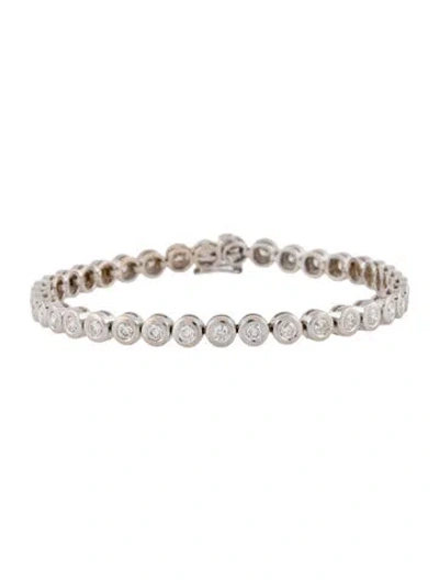 Pre-owned Bracelet 18k 2.96ct Diamond Tennis , 6.75" In Multi