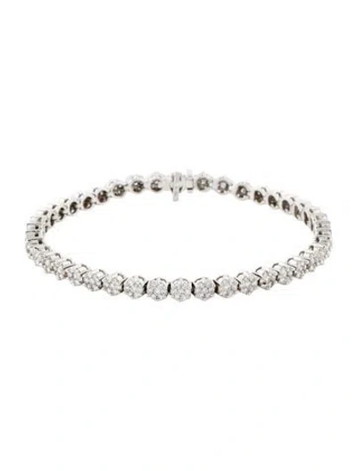 Pre-owned Bracelet 18k 3.00ctw Diamond Tennis , 7" In Multi