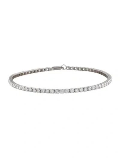 Pre-owned Bracelet 18k 3.00ctw Lab-grown Diamond Link , 6.75" In Multi