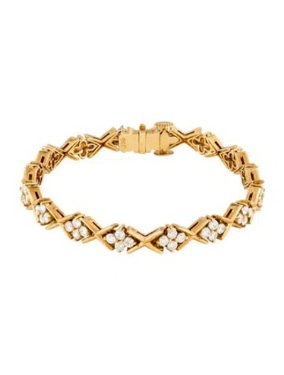 Pre-owned Bracelet 18k 3.24ctw Diamond Link , 6.5" In Multi