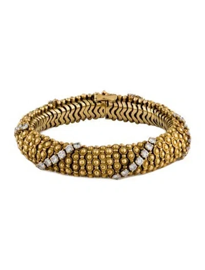 Pre-owned Bracelet 18k 3.78ctw Diamond Link , 6.5" In Multi