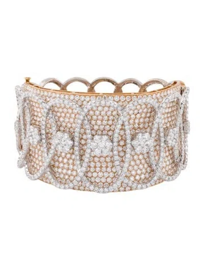Pre-owned Bracelet 18k 39.54ctw Diamond Infinity Bangle, 5.75" In Multi