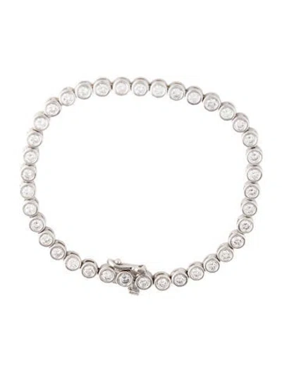 Pre-owned Bracelet 18k 4.00ctw Diamond Link , 7" In Multi