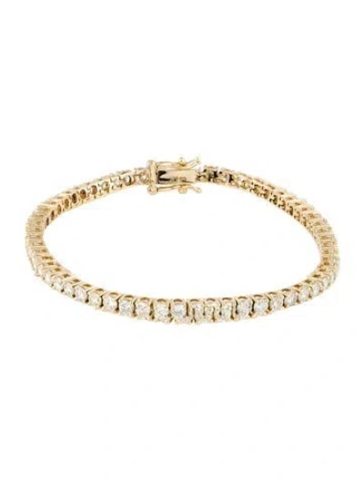 Pre-owned Bracelet 18k 4.34ctw Diamond Link , 6.75" In Multi