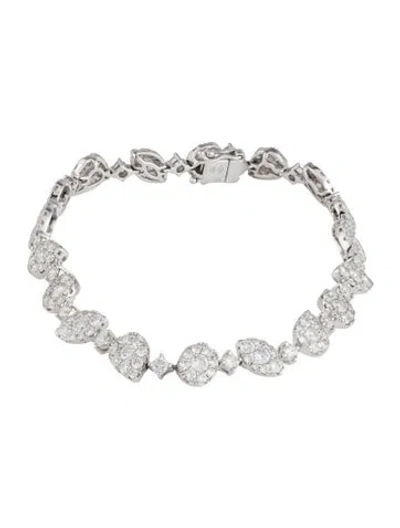 Pre-owned Bracelet 18k 4.41ctw Diamond Tennis Link , 6.75" In Multi