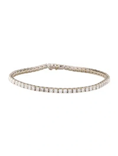 Pre-owned Bracelet 18k 4.88ctw Lab-grown Diamond Tennis , 6.75" In Multi